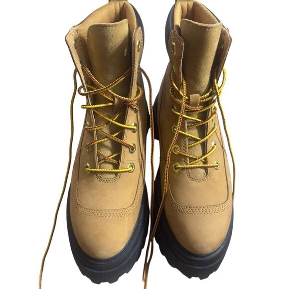 Timberland Women’s Size 7 Chunky Platform Lace-Up Boots – Tan Nubuck - Picture 7 of 13